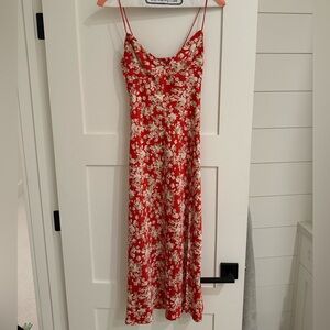 Hello Molly Red Sundress Sleeveless Spaghetti Strap